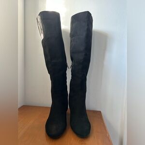 Kenneth Cole Reaction Corie Lace Knee High Boots, Size 9.5, Black